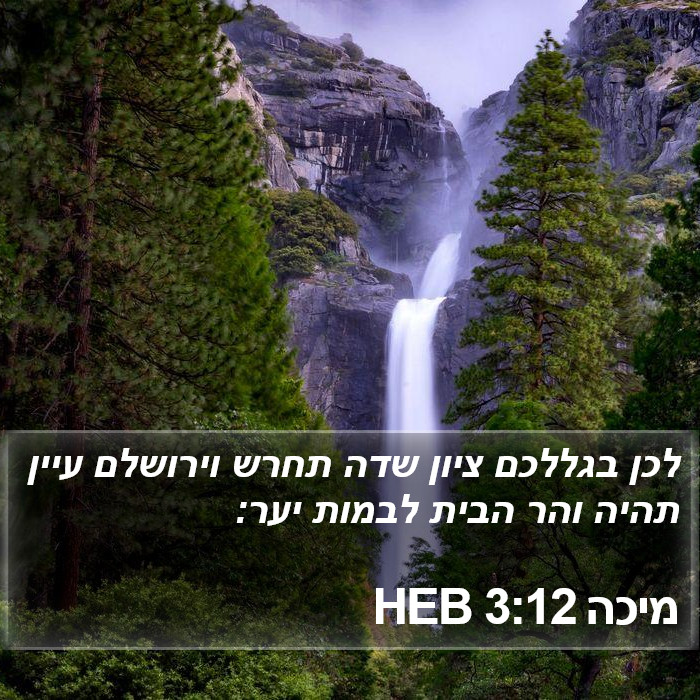 מיכה 3:12 HEB Bible Study