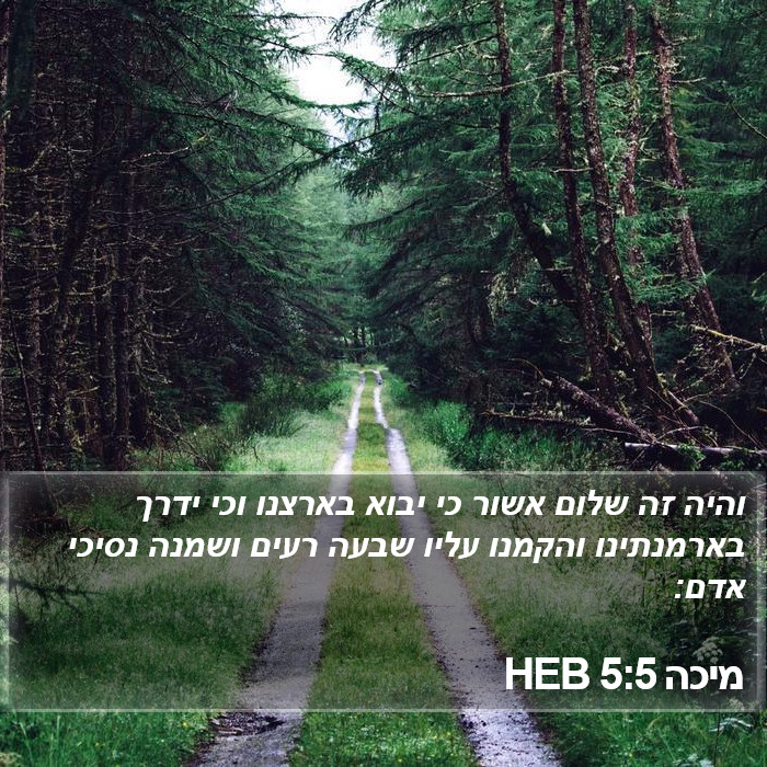 מיכה 5:5 HEB Bible Study