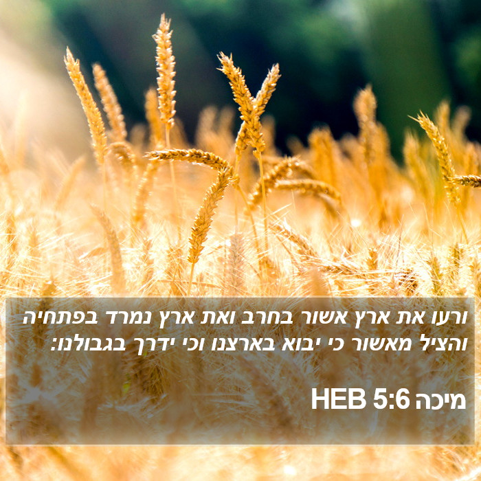 מיכה 5:6 HEB Bible Study