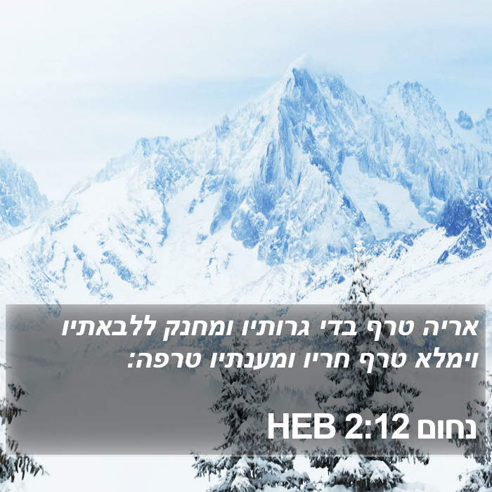 נחום 2:12 HEB Bible Study