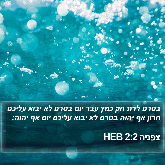 צפניה 2:2 HEB Bible Study