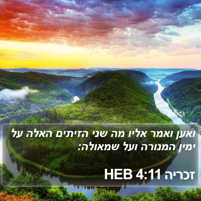 זכריה 4:11 HEB Bible Study