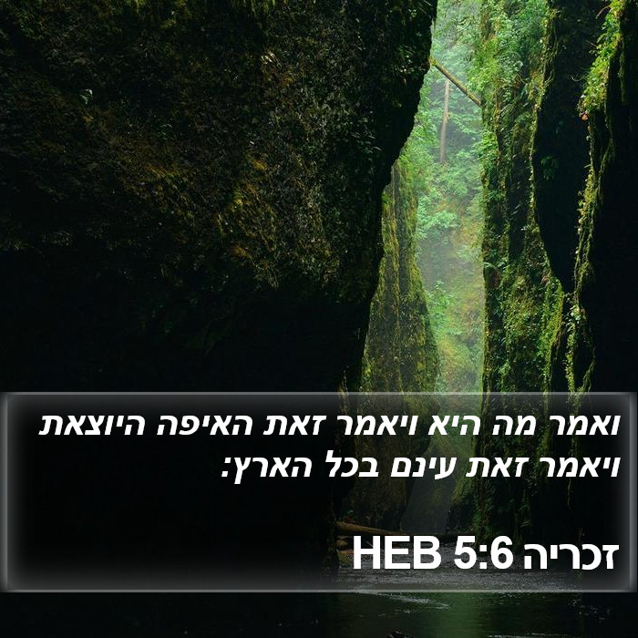 זכריה 5:6 HEB Bible Study