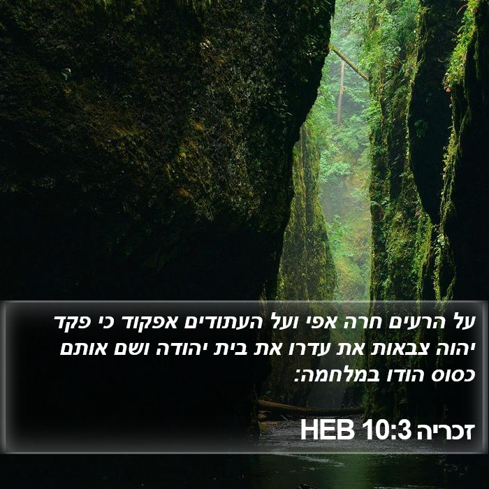 זכריה 10:3 HEB Bible Study