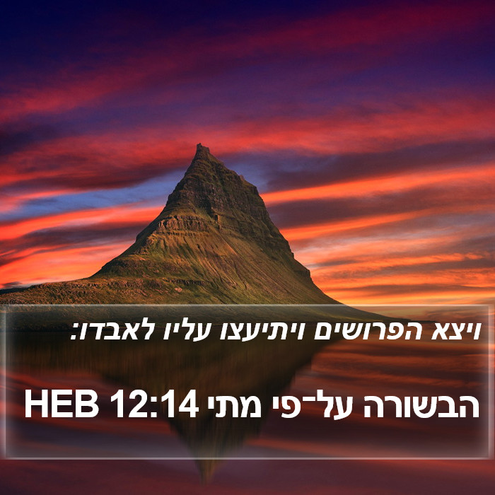 הבשורה על־פי מתי 12:14 HEB Bible Study