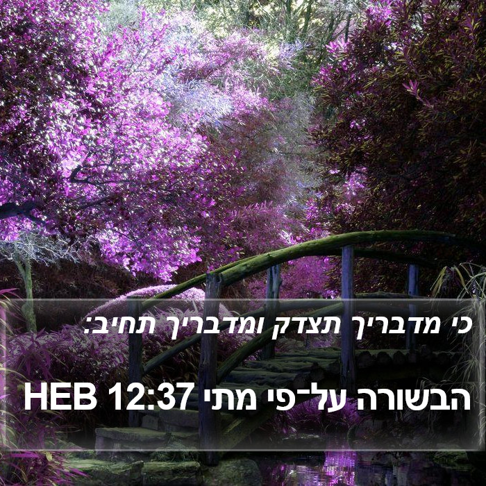 הבשורה על־פי מתי 12:37 HEB Bible Study