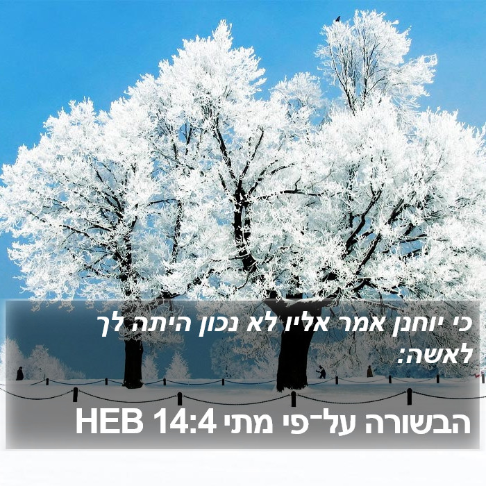 הבשורה על־פי מתי 14:4 HEB Bible Study