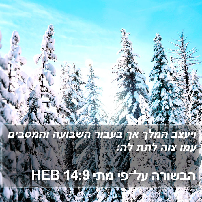 הבשורה על־פי מתי 14:9 HEB Bible Study