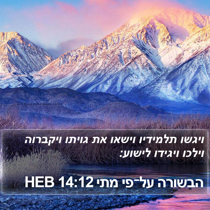 הבשורה על־פי מתי 14:12 HEB Bible Study