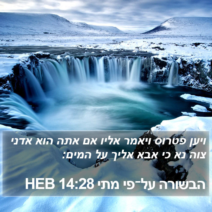 הבשורה על־פי מתי 14:28 HEB Bible Study