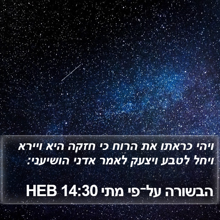 הבשורה על־פי מתי 14:30 HEB Bible Study