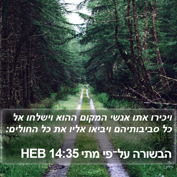 הבשורה על־פי מתי 14:35 HEB Bible Study