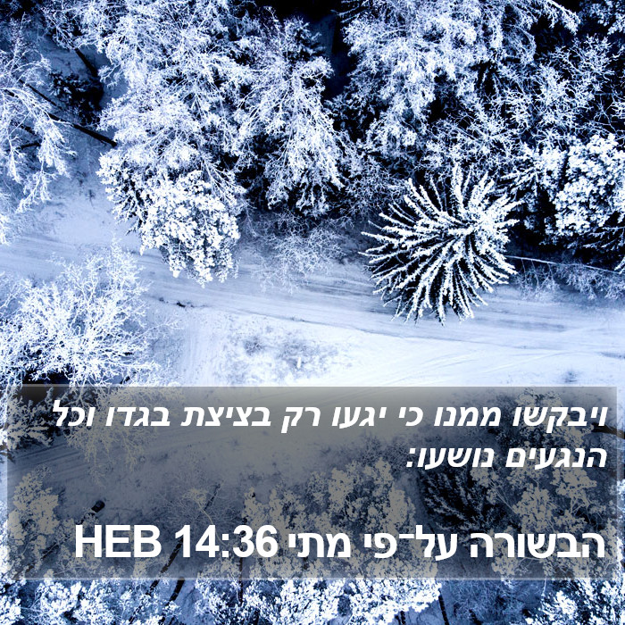 הבשורה על־פי מתי 14:36 HEB Bible Study