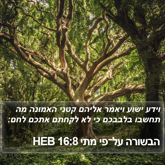 הבשורה על־פי מתי 16:8 HEB Bible Study