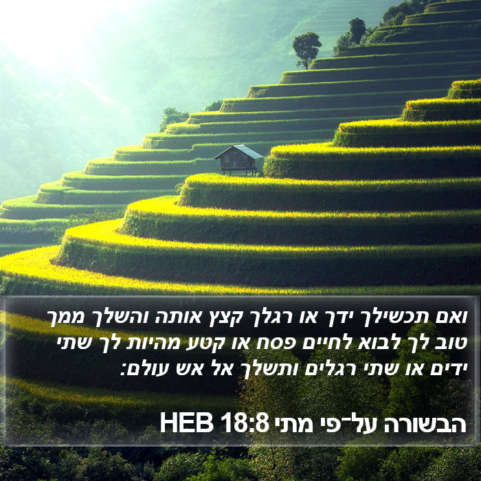 הבשורה על־פי מתי 18:8 HEB Bible Study