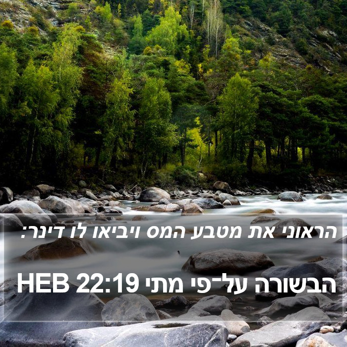 הבשורה על־פי מתי 22:19 HEB Bible Study