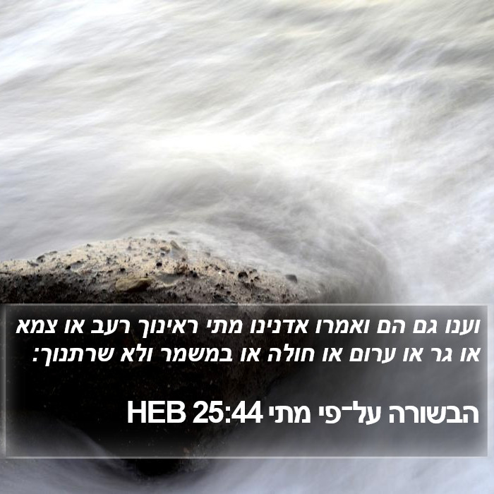 הבשורה על־פי מתי 25:44 HEB Bible Study