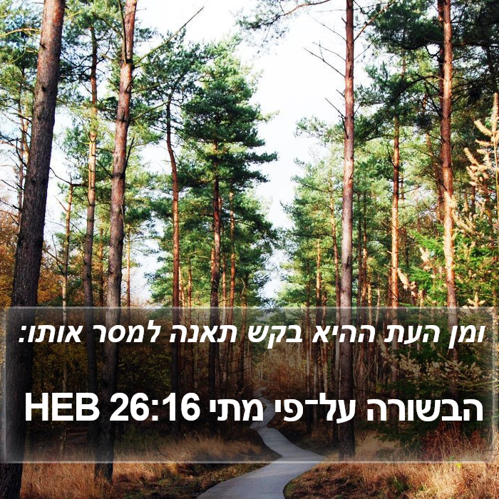 הבשורה על־פי מתי 26:16 HEB Bible Study