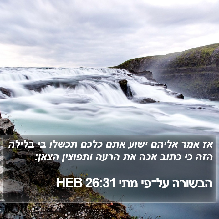 הבשורה על־פי מתי 26:31 HEB Bible Study