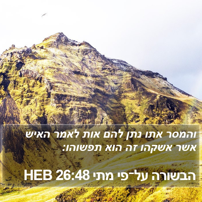 הבשורה על־פי מתי 26:48 HEB Bible Study