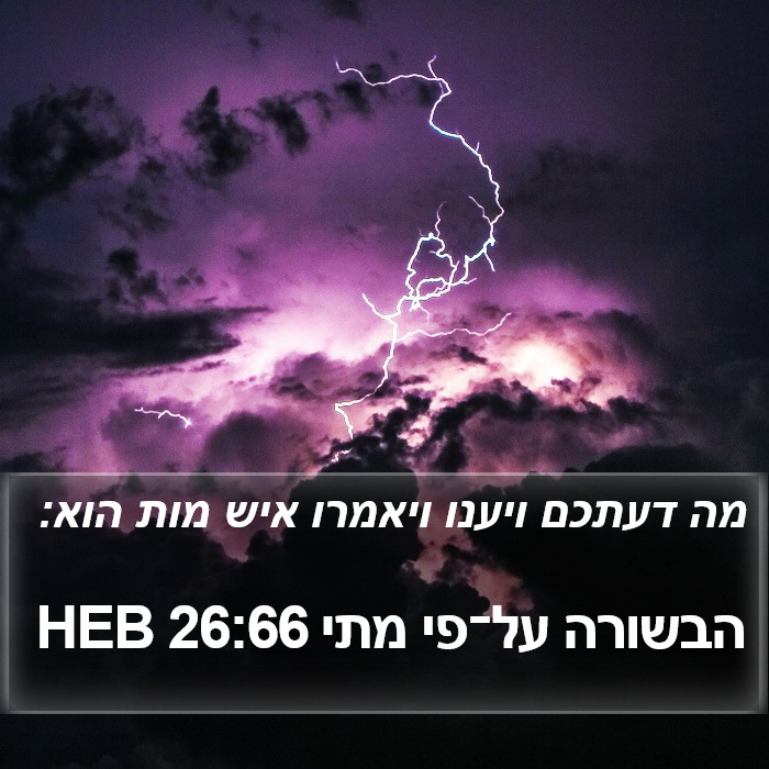 הבשורה על־פי מתי 26:66 HEB Bible Study