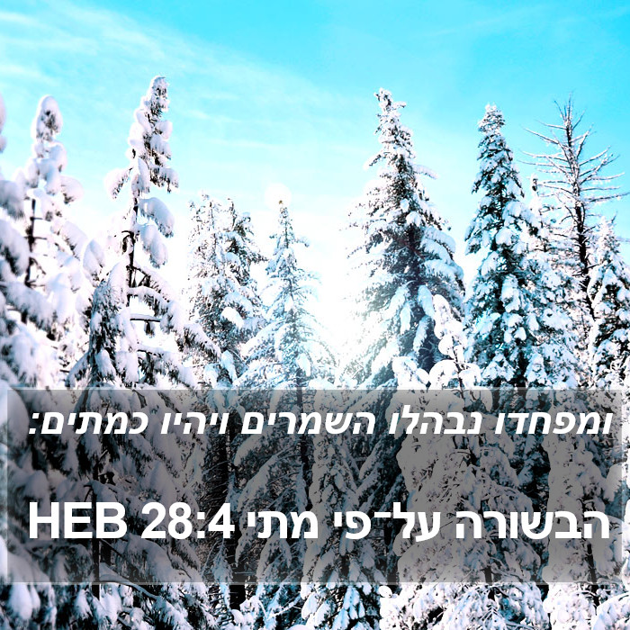 הבשורה על־פי מתי 28:4 HEB Bible Study