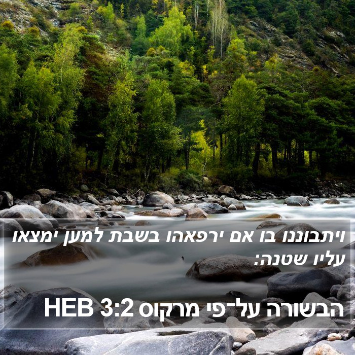 הבשורה על־פי מרקוס 3:2 HEB Bible Study