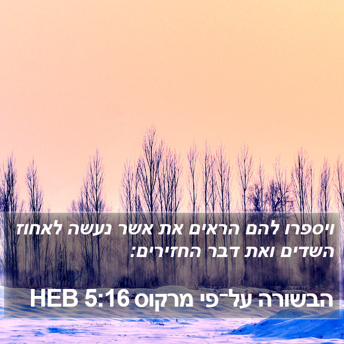 הבשורה על־פי מרקוס 5:16 HEB Bible Study