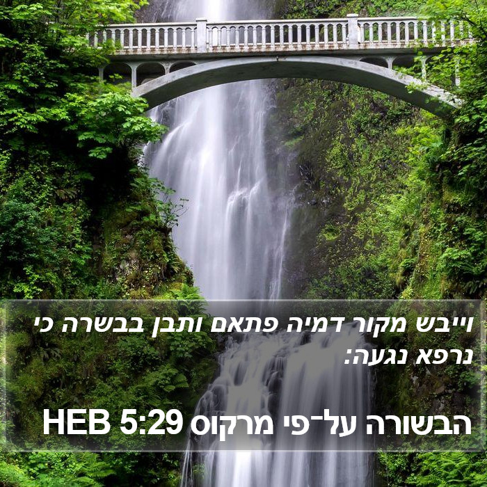 הבשורה על־פי מרקוס 5:29 HEB Bible Study