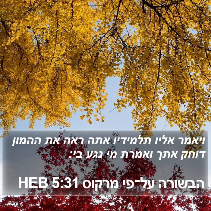 הבשורה על־פי מרקוס 5:31 HEB Bible Study