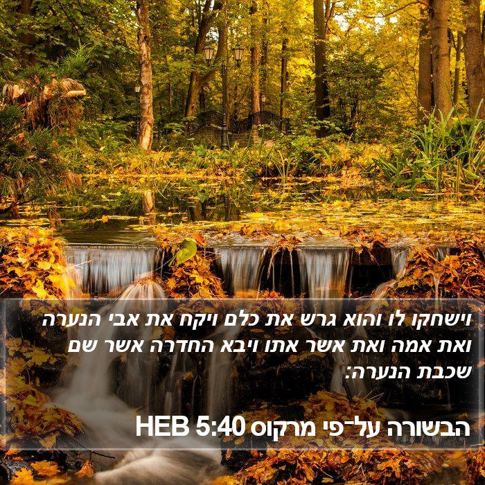 הבשורה על־פי מרקוס 5:40 HEB Bible Study