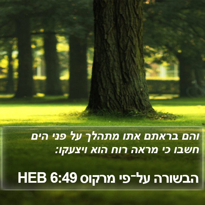 הבשורה על־פי מרקוס 6:49 HEB Bible Study