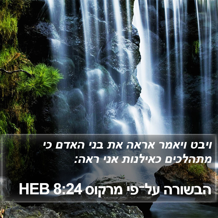 הבשורה על־פי מרקוס 8:24 HEB Bible Study