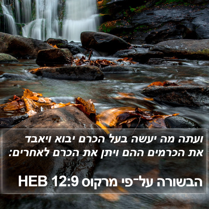 הבשורה על־פי מרקוס 12:9 HEB Bible Study