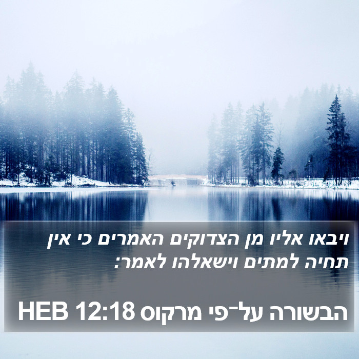 הבשורה על־פי מרקוס 12:18 HEB Bible Study