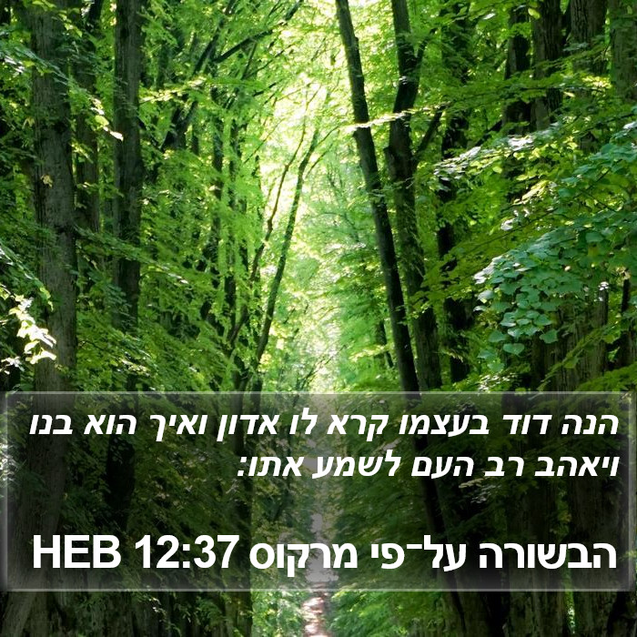 הבשורה על־פי מרקוס 12:37 HEB Bible Study