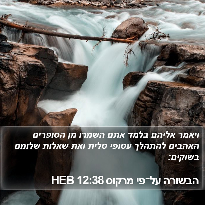 הבשורה על־פי מרקוס 12:38 HEB Bible Study