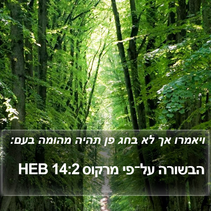 הבשורה על־פי מרקוס 14:2 HEB Bible Study