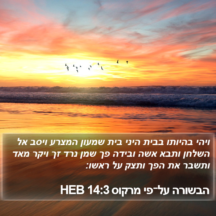 הבשורה על־פי מרקוס 14:3 HEB Bible Study