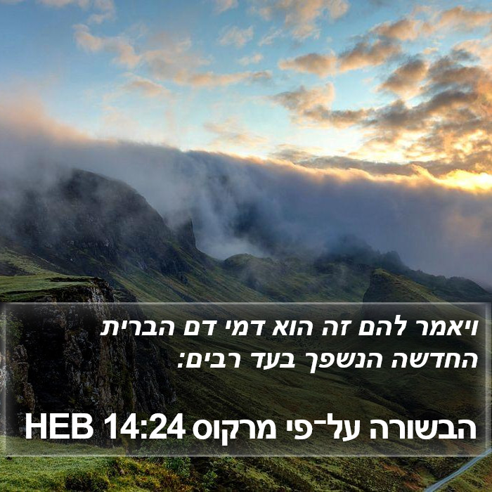 הבשורה על־פי מרקוס 14:24 HEB Bible Study