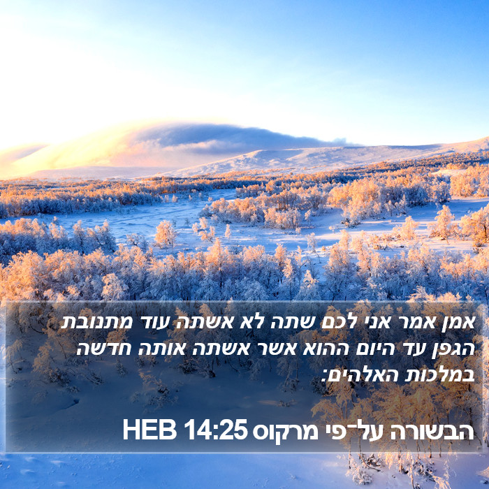 הבשורה על־פי מרקוס 14:25 HEB Bible Study