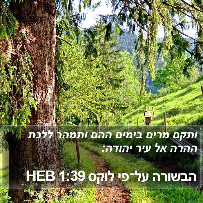 הבשורה על־פי לוקס 1:39 HEB Bible Study