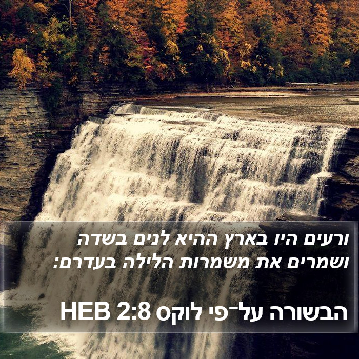 הבשורה על־פי לוקס 2:8 HEB Bible Study