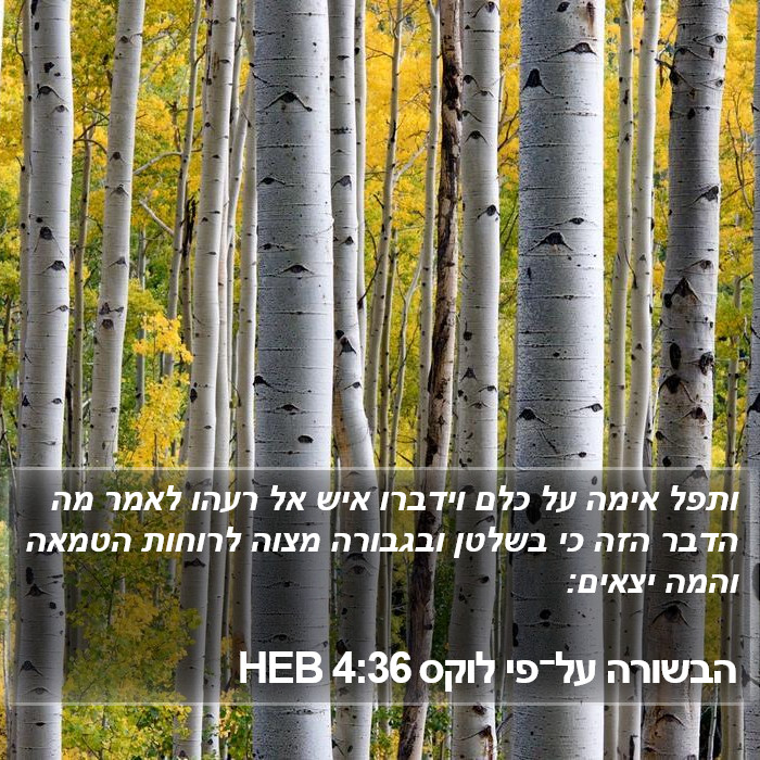 הבשורה על־פי לוקס 4:36 HEB Bible Study