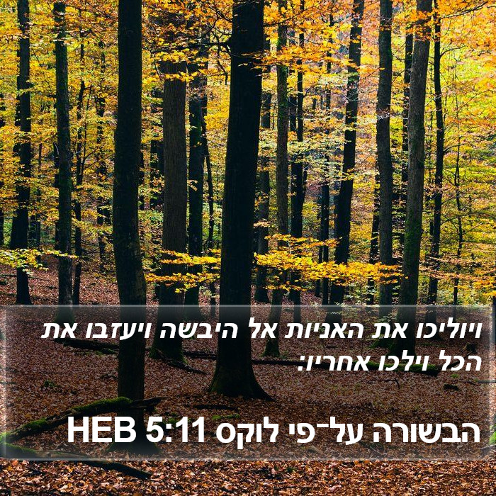 הבשורה על־פי לוקס 5:11 HEB Bible Study