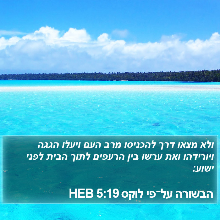 הבשורה על־פי לוקס 5:19 HEB Bible Study