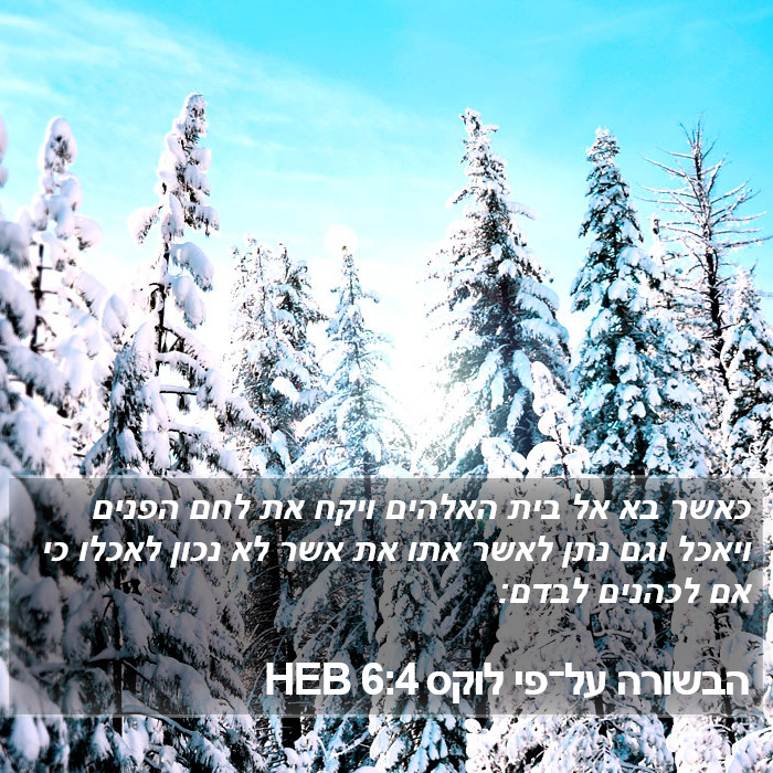 הבשורה על־פי לוקס 6:4 HEB Bible Study