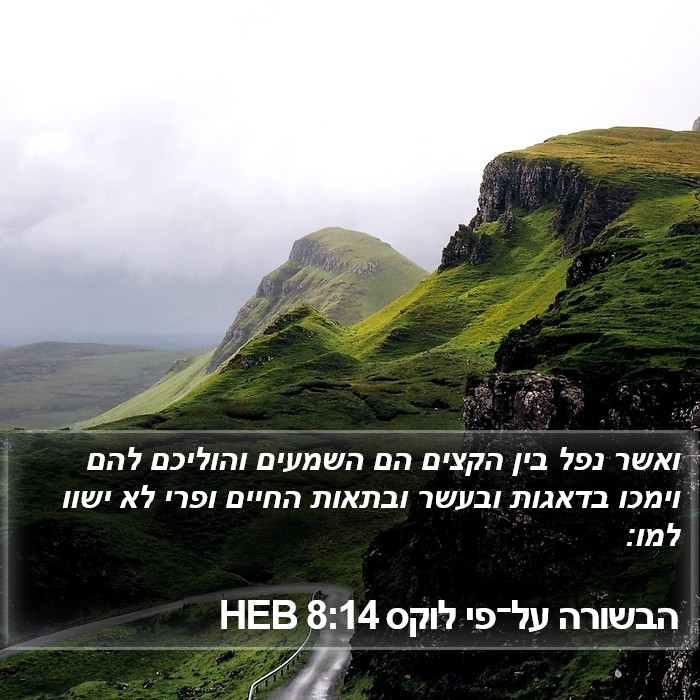 הבשורה על־פי לוקס 8:14 HEB Bible Study