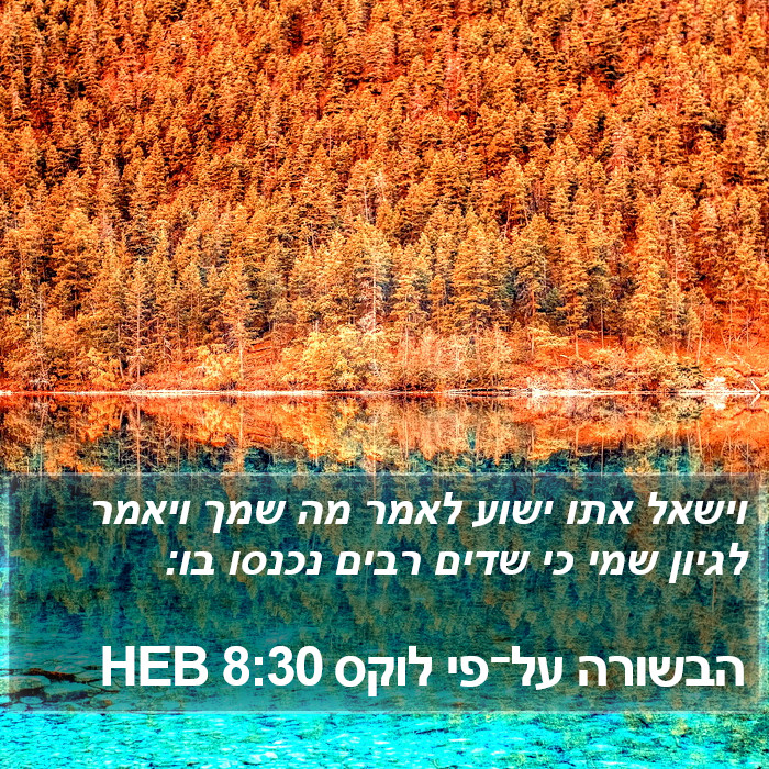 הבשורה על־פי לוקס 8:30 HEB Bible Study