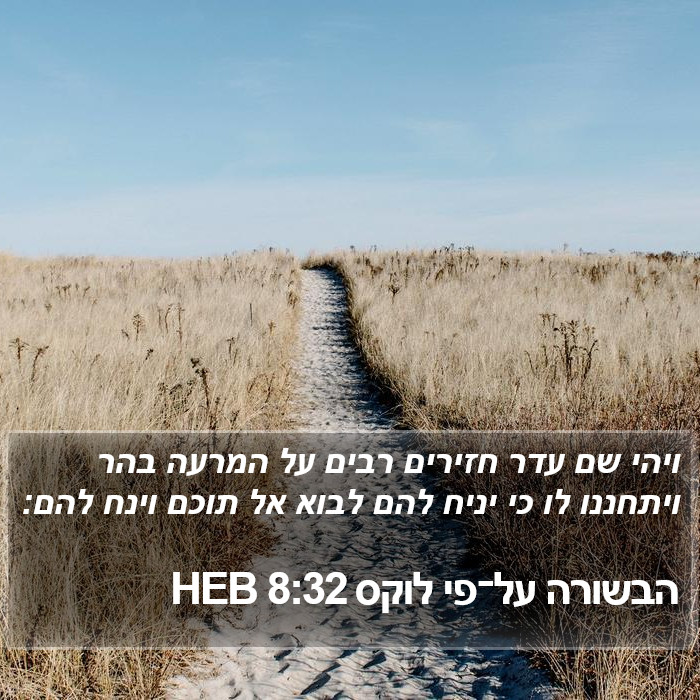 הבשורה על־פי לוקס 8:32 HEB Bible Study